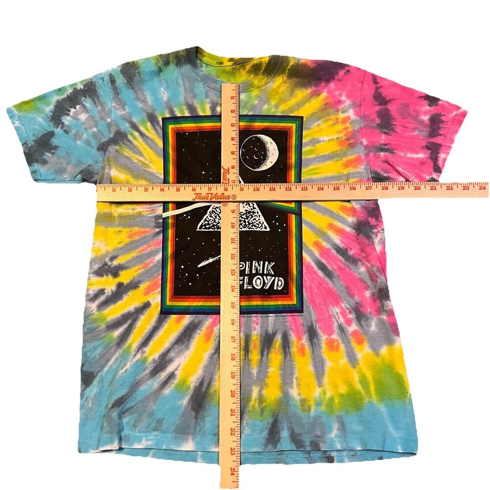 Liquid Blue Pink Floyd Prism Moon Tie-Dye T-Shirt Size M - Picture 4 of 6